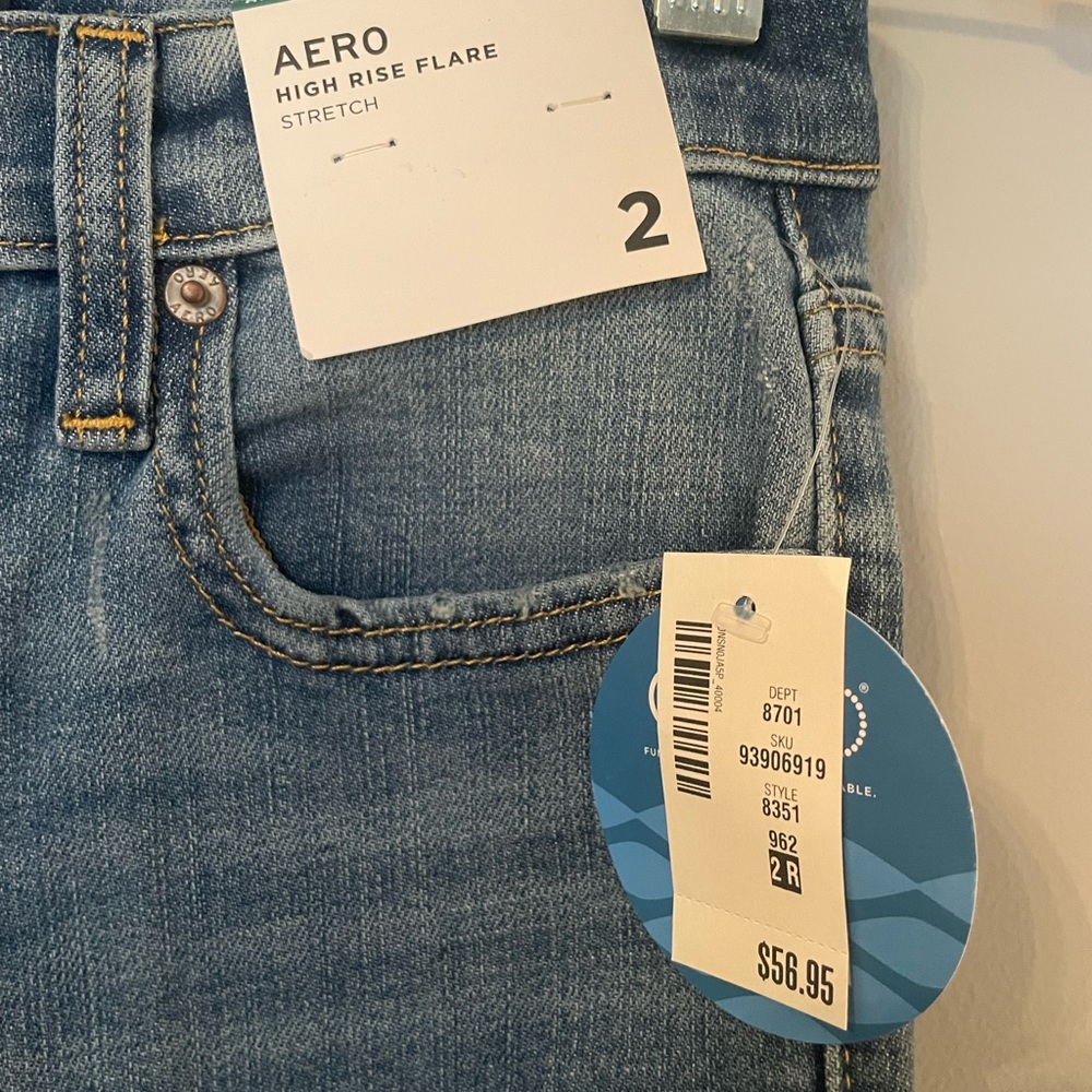 NWT Aero high waisted flare cut jeans